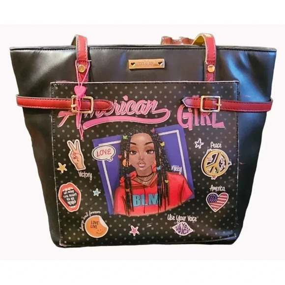 Nikky USA by Nicole Lee 90’s American Girl Shopper Tote Bag Preowned FLAWS - Picture 1 of 11